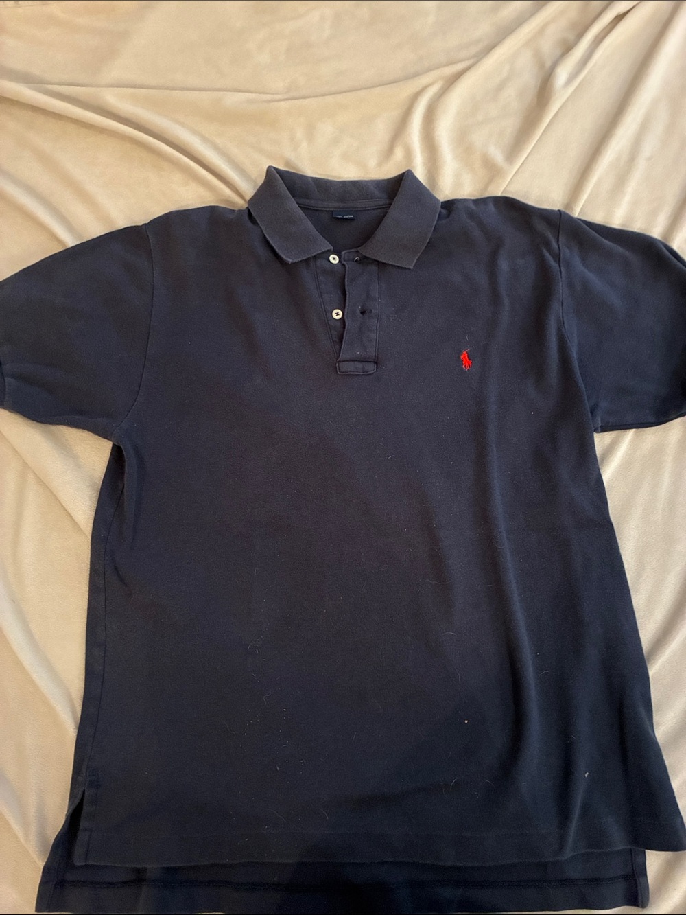 Ralph Lauren Navy Polo with Red Pony Logo